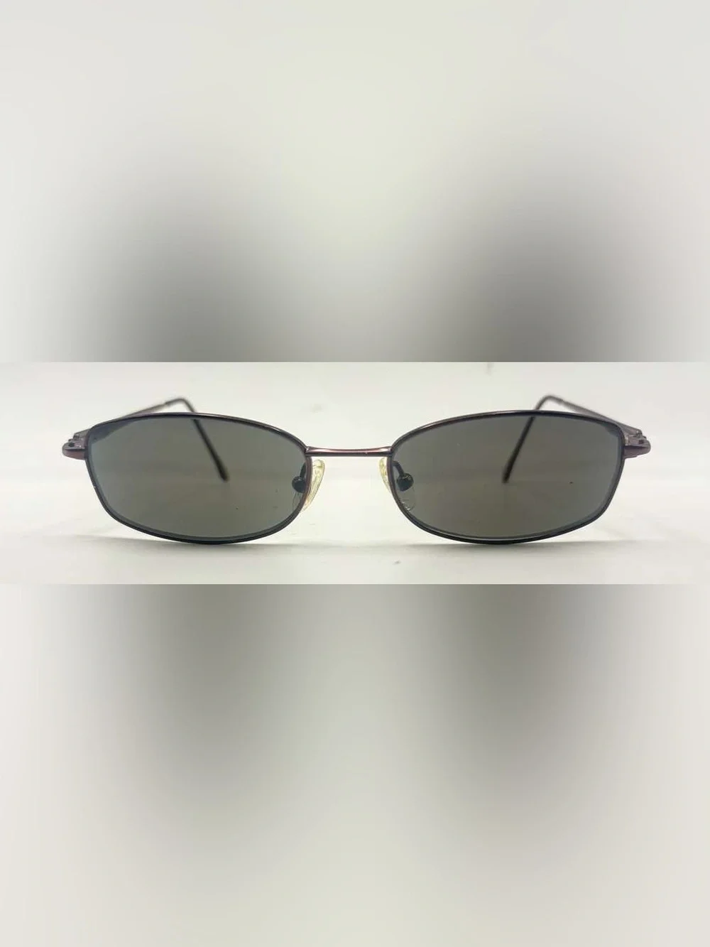 Vintage Safilo Elasta 4783 Burgundy Oval Metal Sunglasses Frames Only Italy